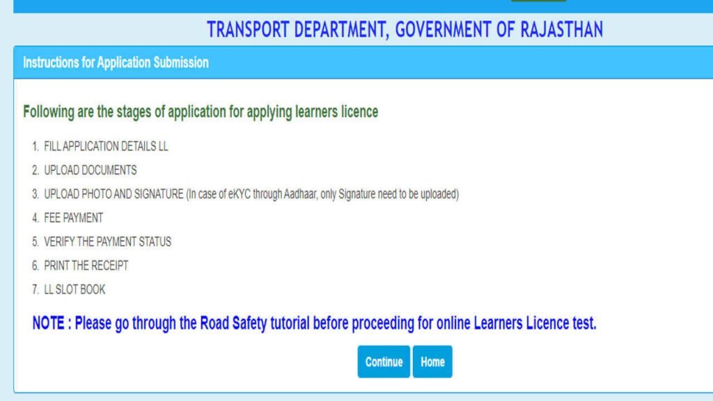 Driving Licence online apply